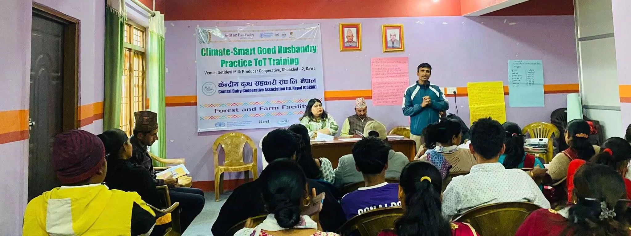 धुलिखेल नपा २, काभ्रेको सेतीदेवी दुग्ध उत्पादक सहकारीमा एफएओको सहयोगमा आयोजित जलवायुमैत्री असल पशुपालन अभ्यास प्रशिक्षक प्रशिक्षण तालिम